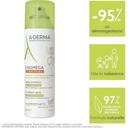 A-Derma Exomega Control Spray Émollient 200 ml - image 5