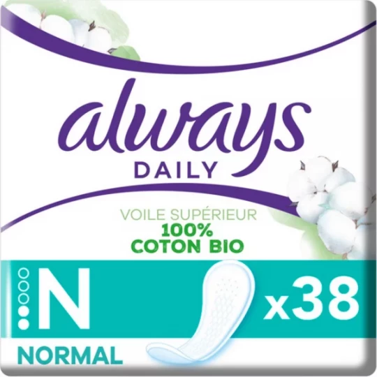 Always Dailies Cotton Protection Normal 38 Protège-Slips