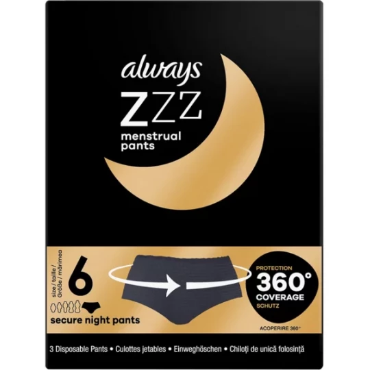 Always ZZZ Culottes Hygiéniques Jetables Taille 36-44 x 3