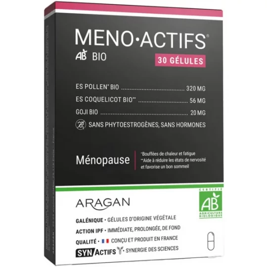 Aragan Synactifs MenoActifs Bio Gélules x 30