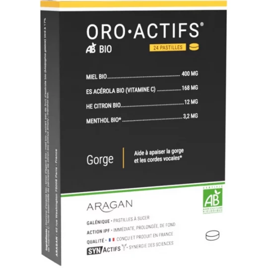 Aragan Synactifs OroActifs Bio Pastilles x 24