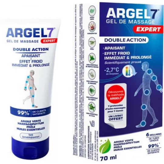Argel7 Gel de Massage Expert Double Action 70 ml