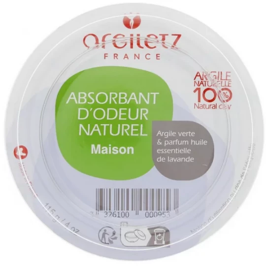 Argiletz Absorbant d'Odeur Naturel Maison Argile Verte Lavande 115 g