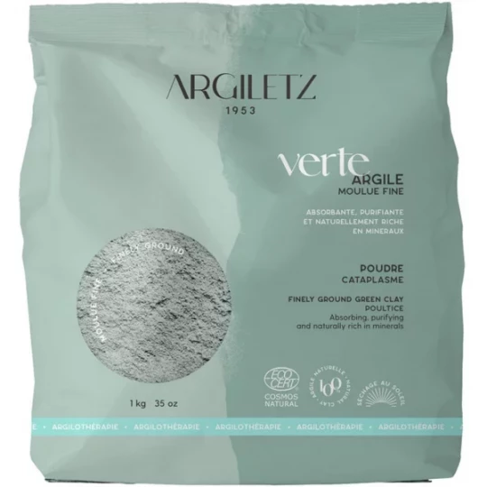 Argiletz Argile Verte Moulue Fine 1 Kg