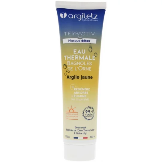 Argiletz Terractiv Masque Détox Argile Jaune Eau Thermale 100 g