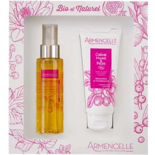 Armencelle Précieuse Huile Réparatrice 100 ml + Crème Mains et Pieds Bio 100 ml