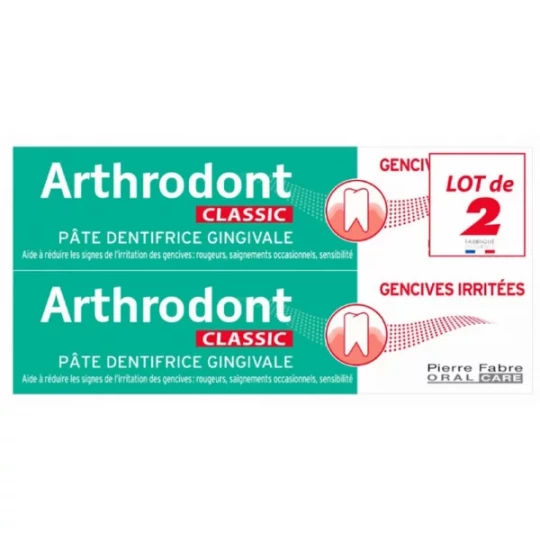 Arthrodont Classic Pâte Dentifrice Gingivale 75 ml x 2