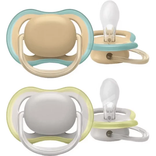 Avent Ultra Air 2 Sucettes Orthodontiques Silicone 0-6 Mois