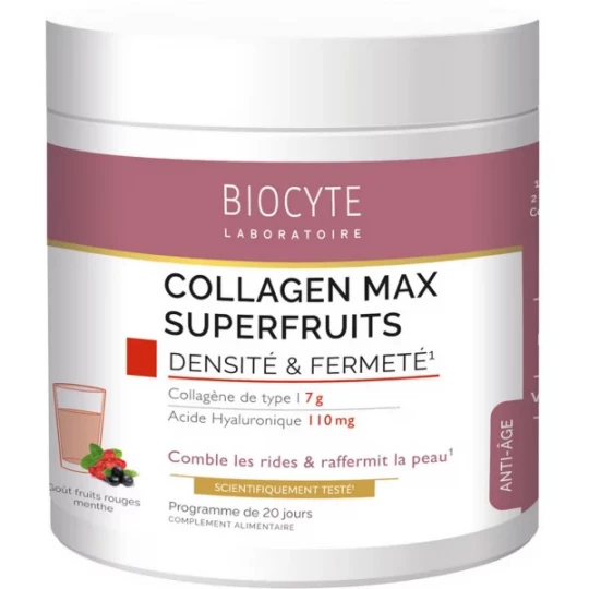Biocyte Beauty Food Collagen Max Superfruits 260 g - Parfum : Fruits Rouges - Menthe