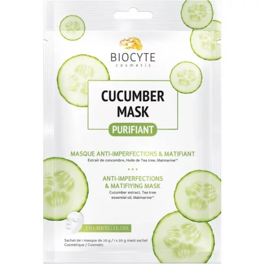 Biocyte Cucumber Mask Purifiant Masque Anti-Imperfections et Matifiant 10 g