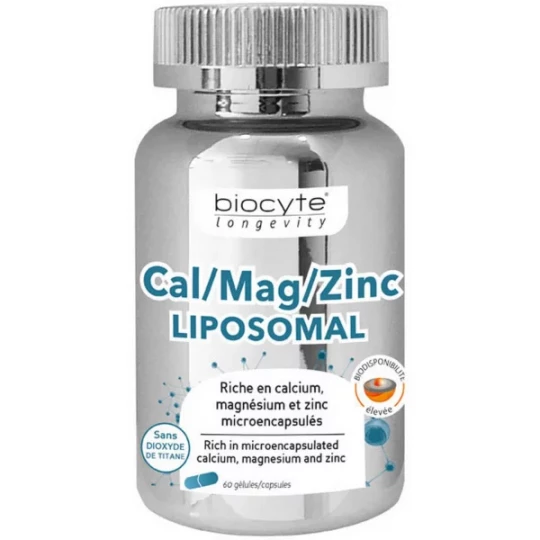 Biocyte Longevity Cal/Mag/Zinc Liposomal Gélules x 60