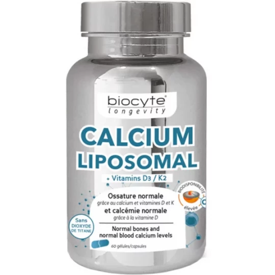 Biocyte Longevity Calcium Vitamins D3 + K2 Gélules x 60