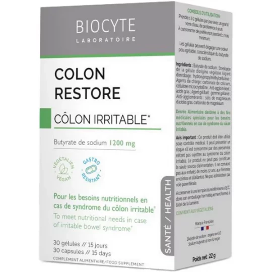 Biocyte Longevity Colon Restore Gélules x 30