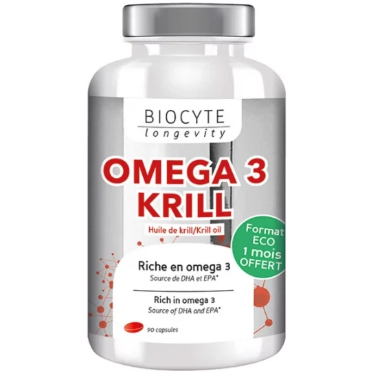 Biocyte Longevity Omega 3 Krill Capsules x 90