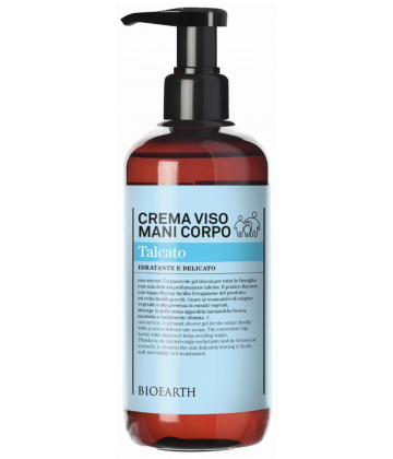 Bioearth Crème Hydratante Visage et Corps Talc 500 ml