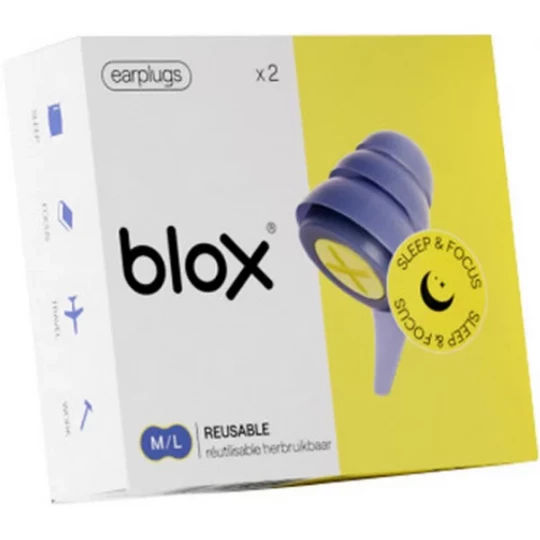 Blox Sleep et Focus Bouchons d'Oreille Réutilisables 1 Paire
