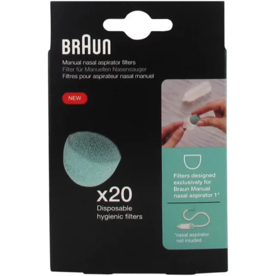 Braun Filtres pour Aspirateur Nasal Manuel 1 Filtres x 20