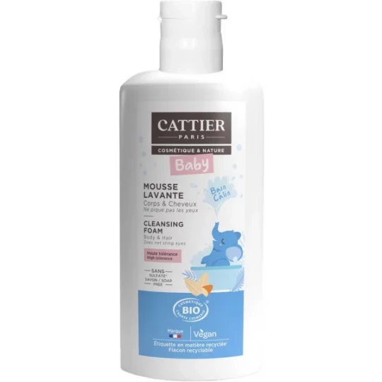 Cattier Baby Mousse Lavante Corps et Cheveux Bio 150 ml