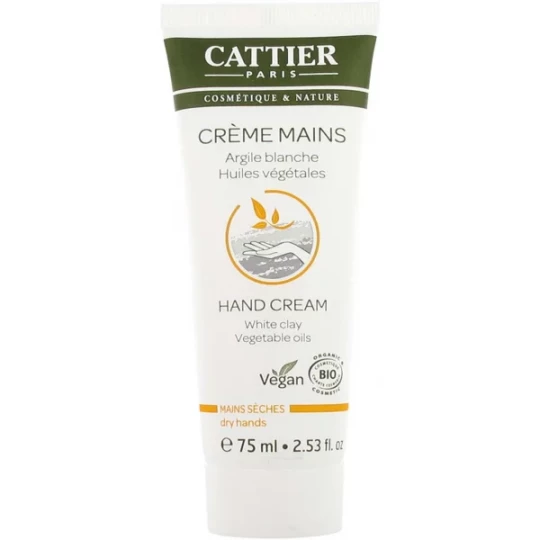 Cattier Crème Mains Sèches Bio 75 ml