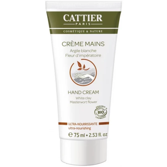 Cattier Crème Mains Ultra-Nourrissante Bio 75 ml