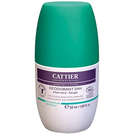 Cattier Déodorant 24h Bio 50 ml
