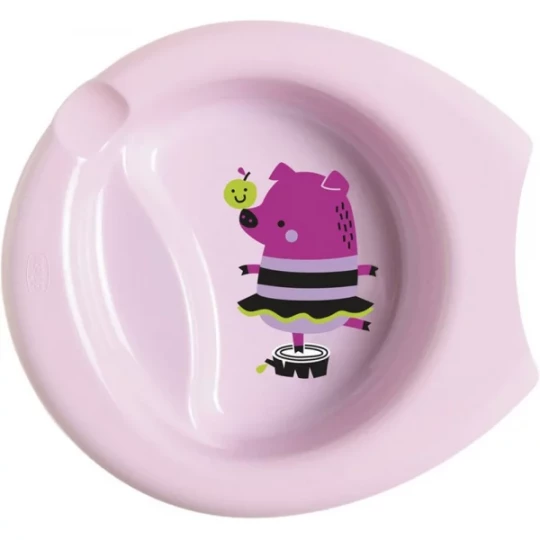 Chicco Assiette Creuse Décorée 6 Mois et + - Modèle : Rose