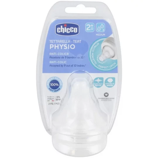 Chicco Physio Tétines Débit Moyen 2 Mois et + x 2
