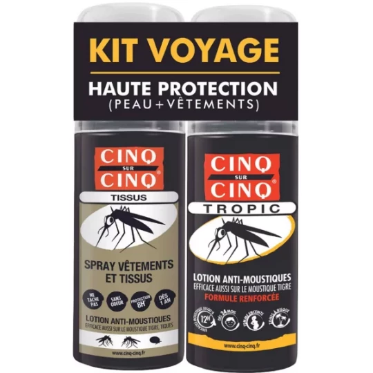 Cinq sur Cinq Anti-Moustiques Kit Voyage Haute Protection
