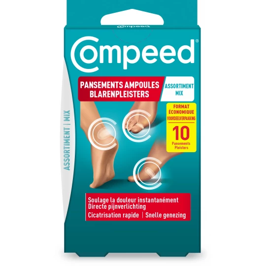 Compeed Pansements Ampoules Moyen Format 3 Tailles Pansements x 10