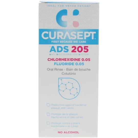 Curasept ADS 205 Bain de Bouche Chlorhexidine et Fluoride 200 ml