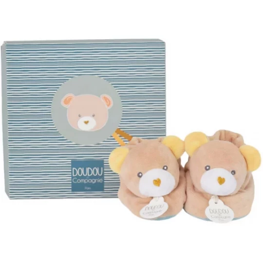 Doudou et Compagnie Maé l'Ours Chaussons 0-6 Mois