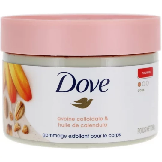 Dove Gommage Exfoliant Corps Doux Avoine Colloïdale et Huile de Calendula 298 g