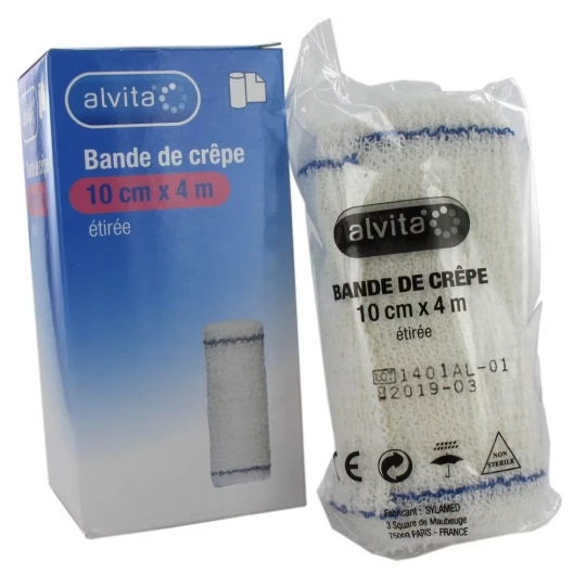 Alvita Bande de Crêpe 10 cm x 4 m