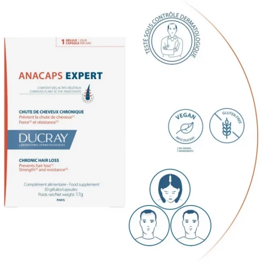 Ducray Anacaps Expert Chute de Cheveux Chronique Gélules x 30 - image 5