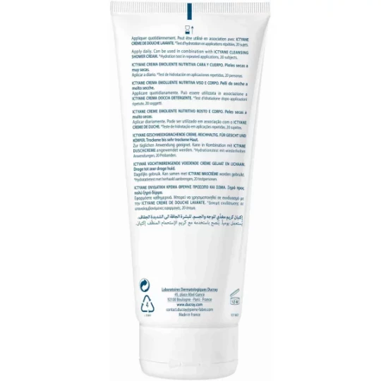 Ducray Ictyane Crème Émolliente Nutritive Visage et Corps 200 ml - image 3