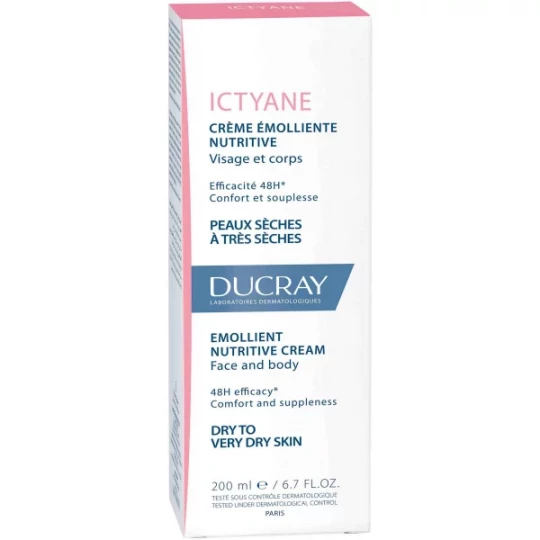 Ducray Ictyane Crème Émolliente Nutritive Visage et Corps 200 ml