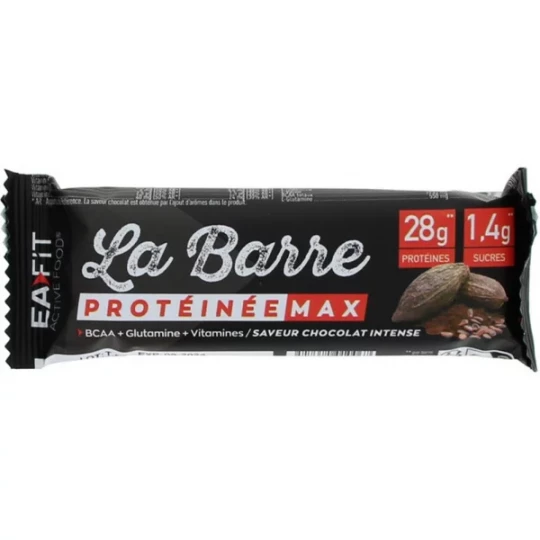 Eafit Active Food La Barre Protéinée Max Saveur Chocolat Intense 60 g