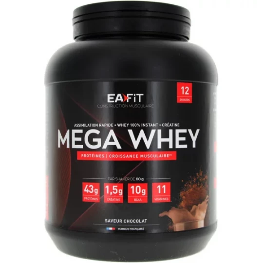 Eafit Megawhey 750 g - Saveur : Chocolat