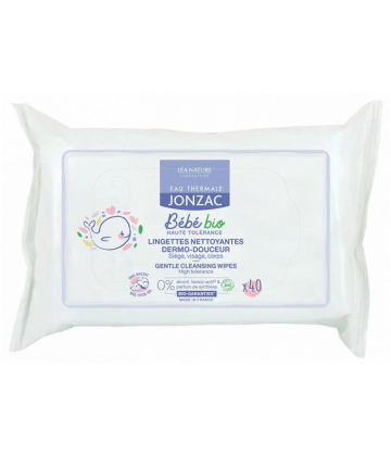 Eau Thermale Jonzac Bébé Bio Lingettes Nettoyantes Dermo-Douceur x 40