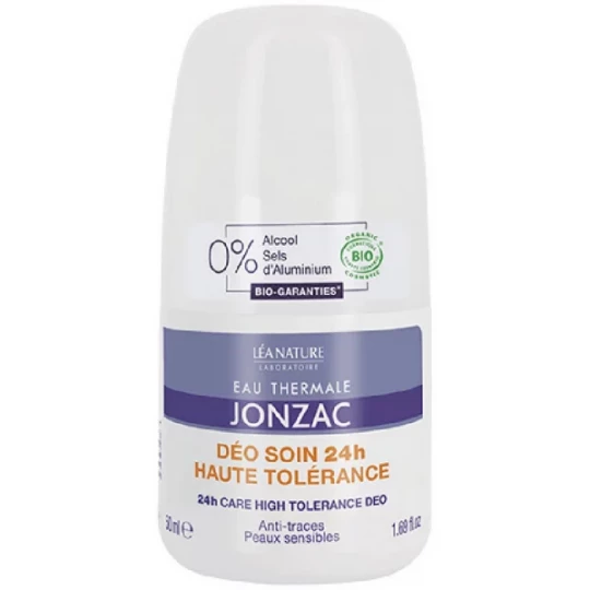 Eau Thermale Jonzac Déo Soin Haute Tolérance 24h Bio 50 ml