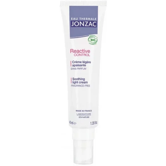 Eau Thermale Jonzac Reactive Control Crème Légère Apaisante Bio 40 ml