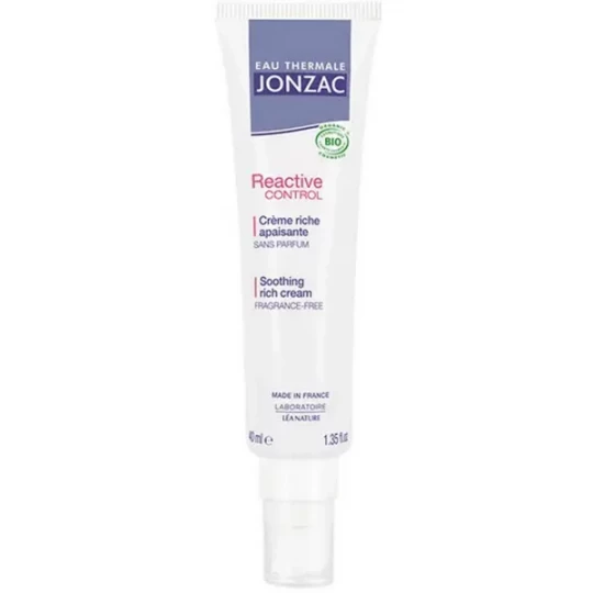 Eau Thermale Jonzac Reactive Control Crème Riche Apaisante Bio 40 ml