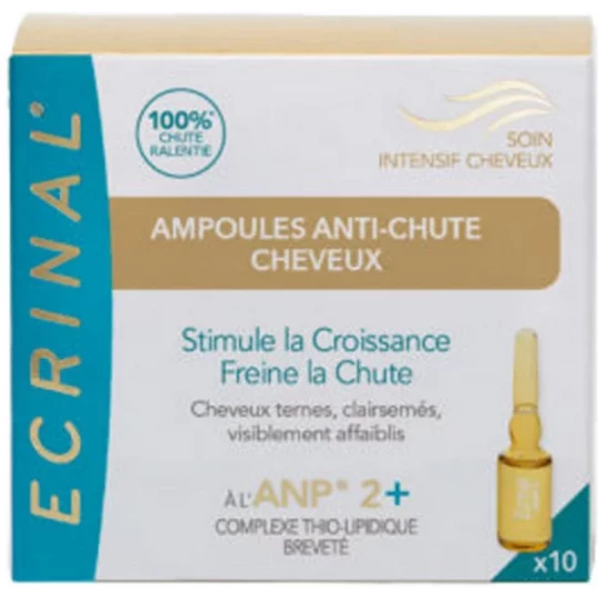 Ecrinal Soin Intensif Cheveux ANP 2+ Ampoules Anti-Chute Cheveux 5 ml x 10