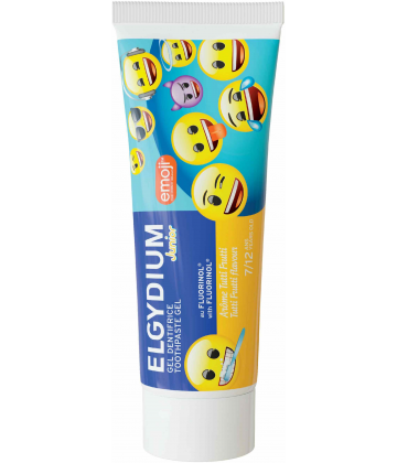 Elgydium Gel Dentifrice Junior 7/12 Ans Emoji Arôme Tutti Frutti 50 ml