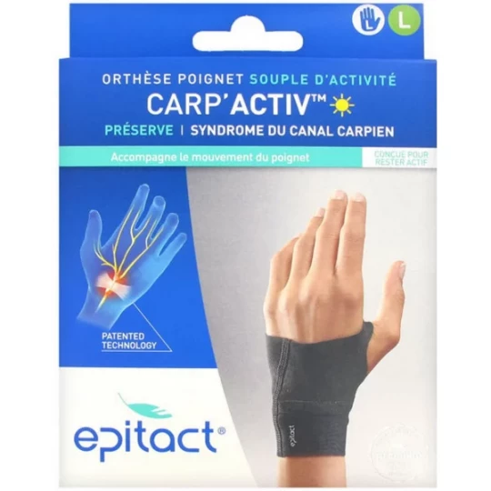 Epitact Orthèse Poignet Souple d'Activité Carp Activ Main Gauche Taille Taille L