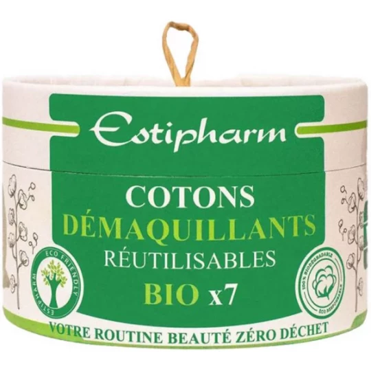 Estigreen Cotons Démaquillants Réutilisables Cotons x 7