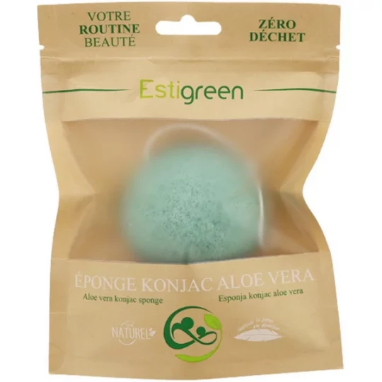 Estigreen Éponge Konjac Aloe Vera