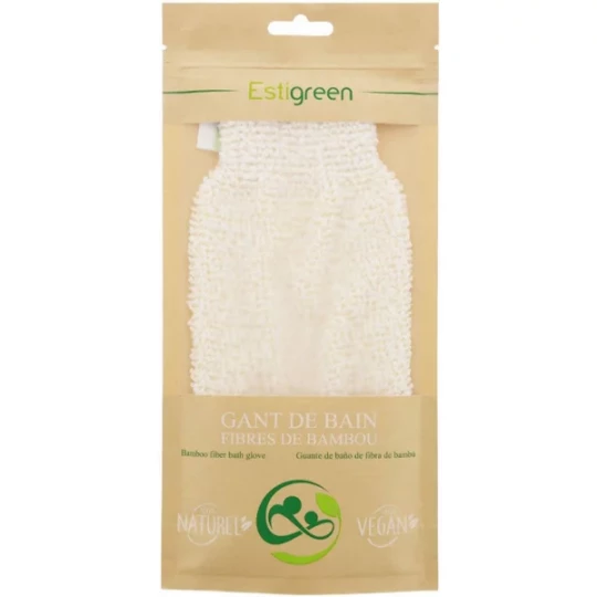 Estigreen Gant de Bain en Fibres de Bambou