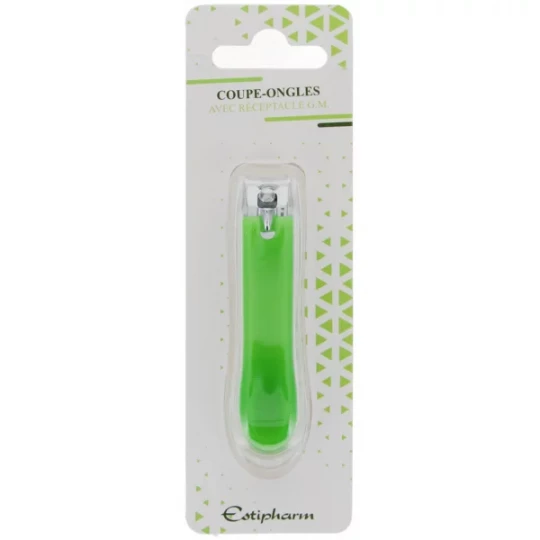 Estipharm Coupe-Ongles avec Réceptacle Grand Modèle