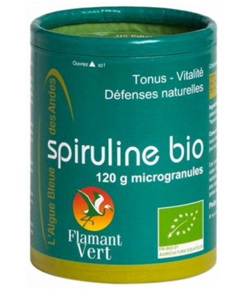 Flamant Vert Spiruline Bio Microgranules 120 g